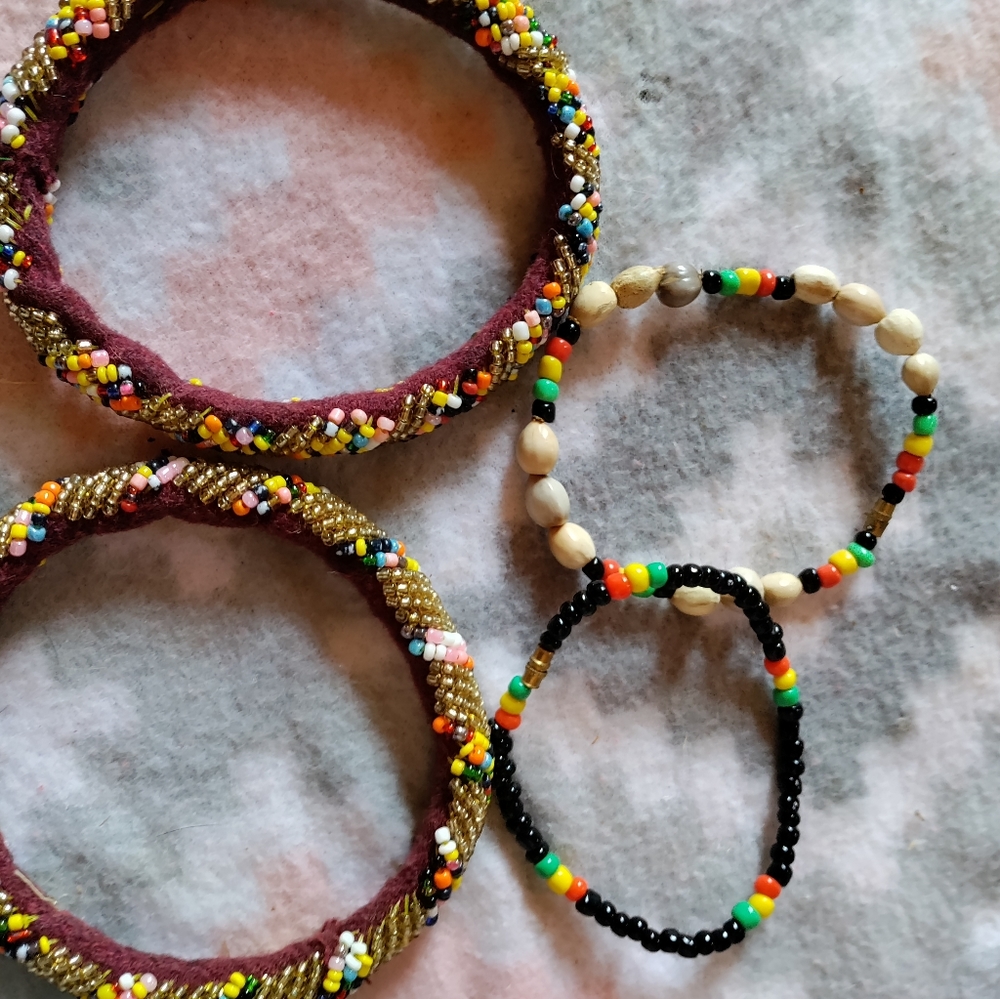 African Bangles and head bracelets